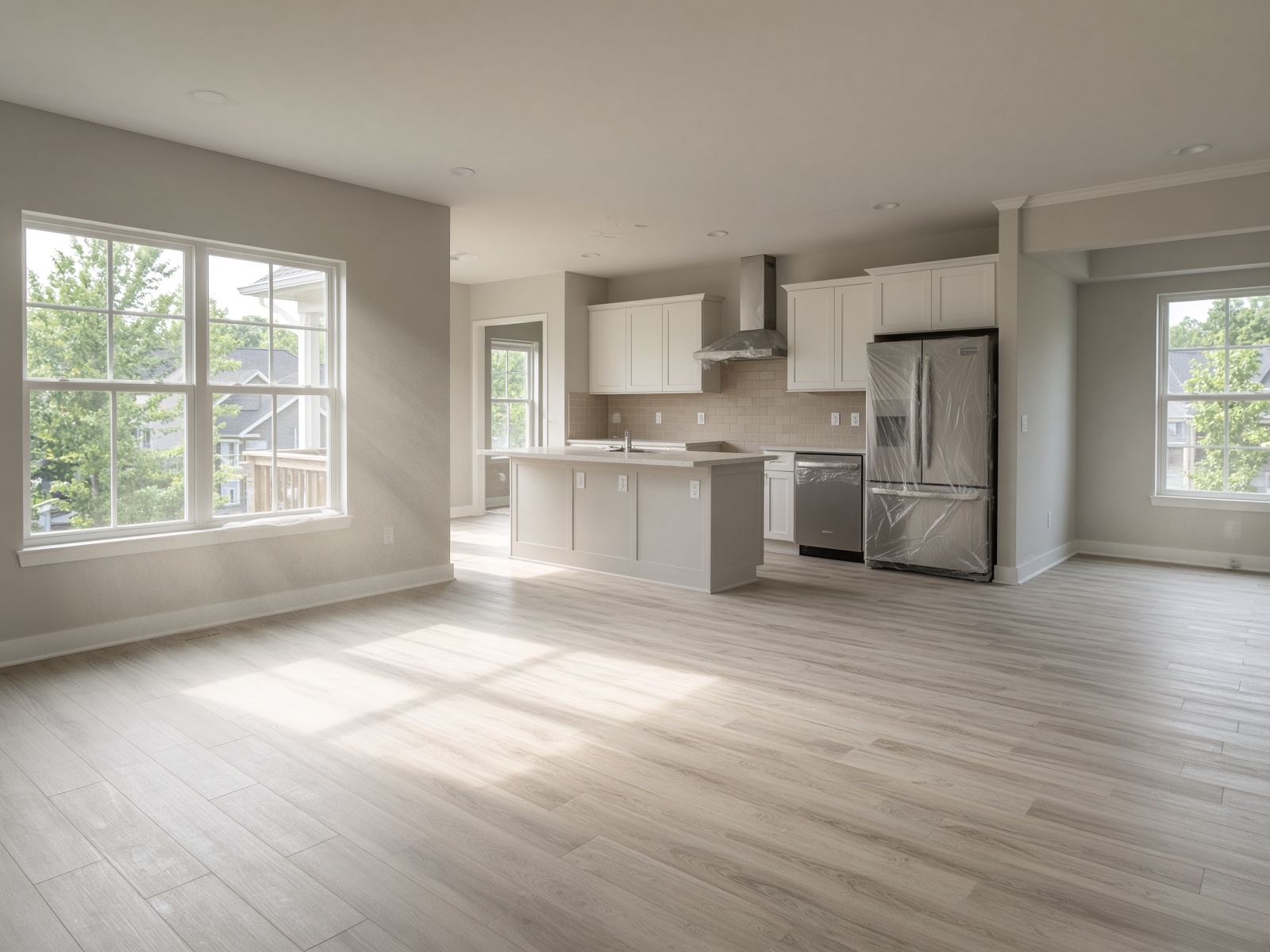 A brand-new Nashville house interior ready for a builder clean